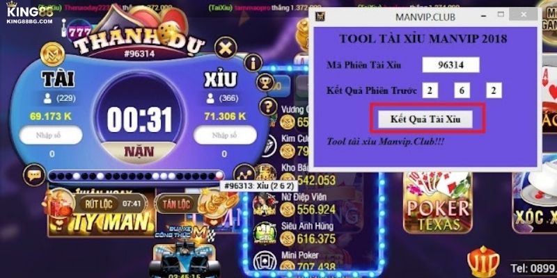 Tool hack tài xỉu Manvip